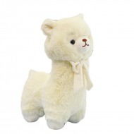 Плюшена лама, екрю, 23 см