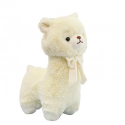 Плюшена лама, екрю, 23 см