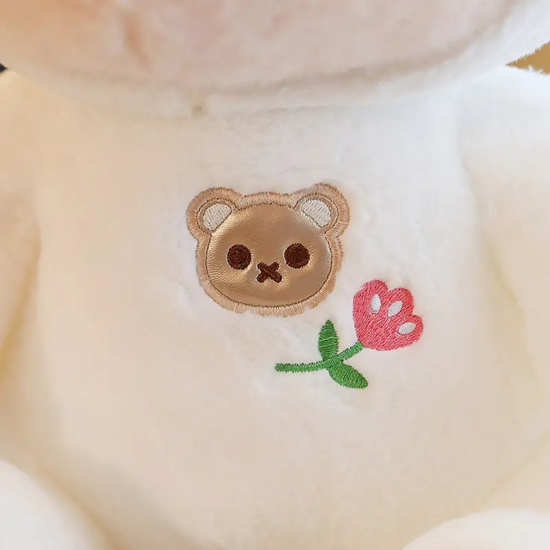 Плюшено мече в костюм на зайче, 23 см