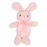 Плюшено зайче Елена със сатенена панделка, розово, 25 см