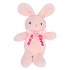Плюшено зайче Елена с надписана панделка, розово, 25 см
