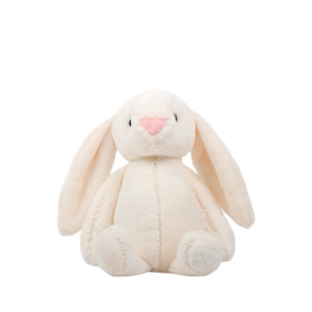 Плюшено зайче с дълги уши, екрю, 25 см