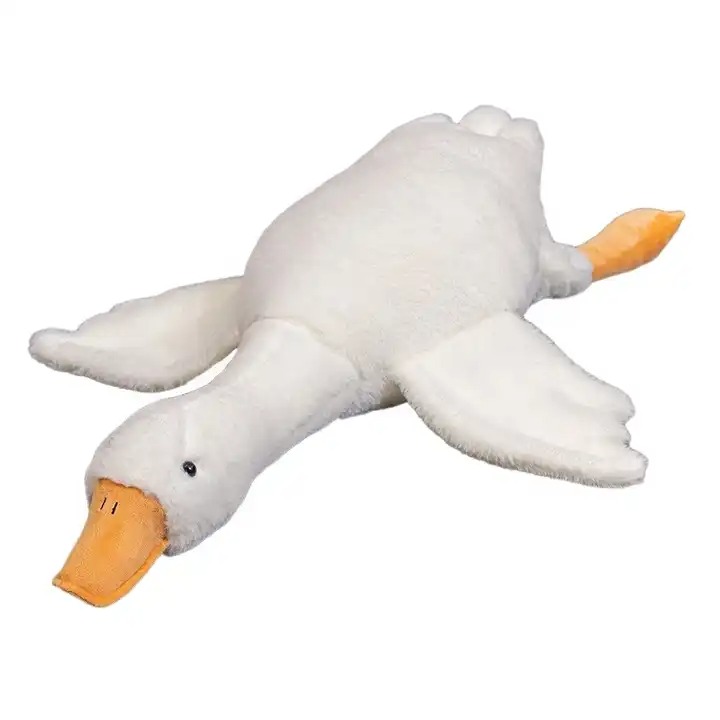 Плюшена гъска, бяла, 45 см