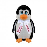 Плюшен пингвин с надписана панделка, 40 см Плюшен пингвин с надписана панделка, 40 см
