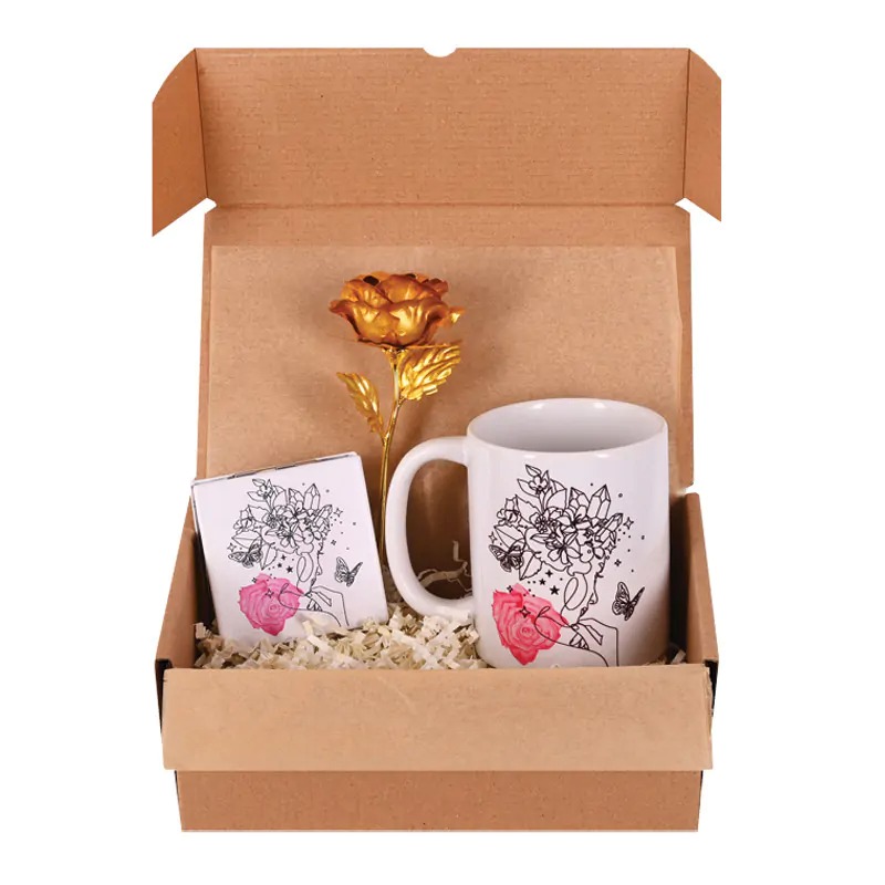 Подаръчен комплект с огледало и златна роза