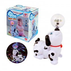 Куче със светеща топка