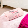 Плюшена възглавница прасенце и одеалце с надпис, 40 см