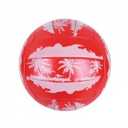 Волейболна топка с палми в червено