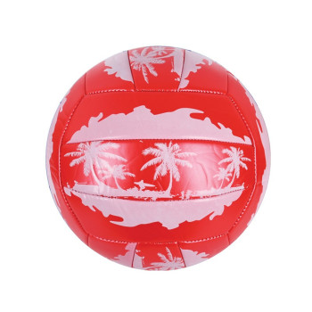 Волейболна топка с палми в червено