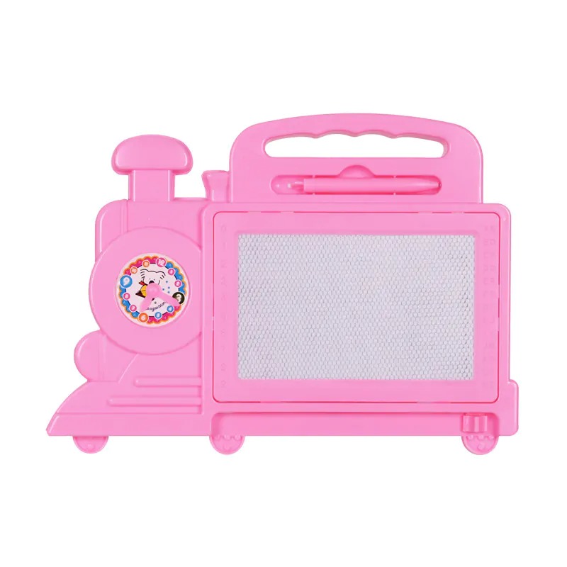 Магнитна дъска за рисуване с часовник в розово