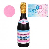 Парти бутилка с конфети - BOY or GIRL /розови конфети/