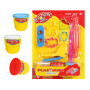 Моделин с инструменти и детски фигурки, 3 цвята