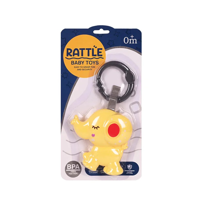 Дрънкалка Слонче, жълта