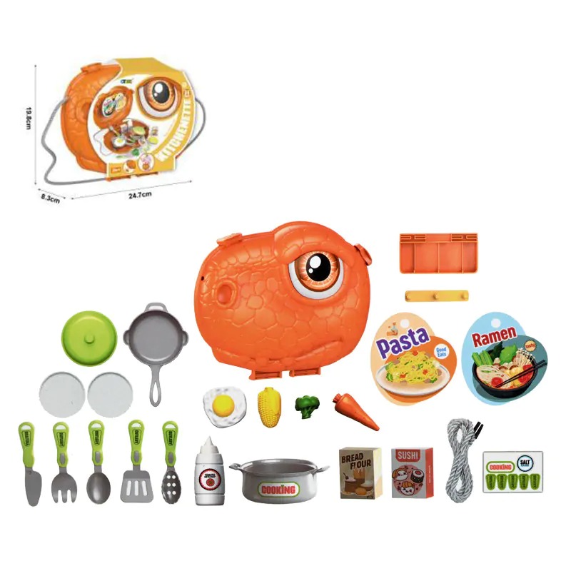 Кухненски комплект в чантичка - Дино с аксесоари