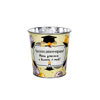 Кашпа с надпис - Честито Дипломиране