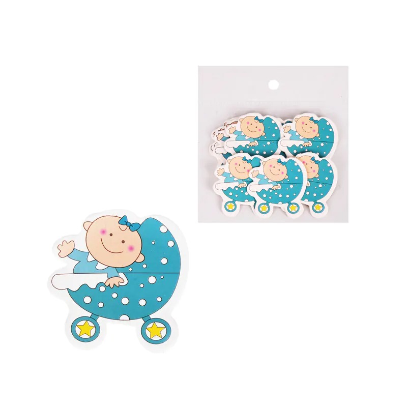 Елемент за декорация - Бебе в синя количка