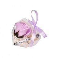 Kомплект - Усмихни се! - сапунена роза и химикал с кристали в сърце /ПВЦ/