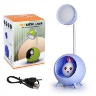 Настолна LED лампа - Зайче в синьо