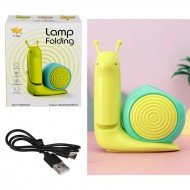 Настолна LED лампа - Моливник Охлювче в зелено