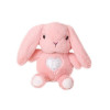 Плюшен ключодържател зайче със сърчице, розов, 16 см