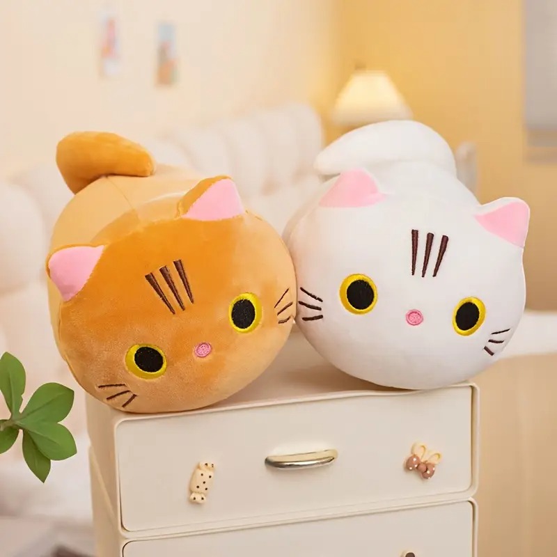 Плюшено коте Бела, бяло, 20 см