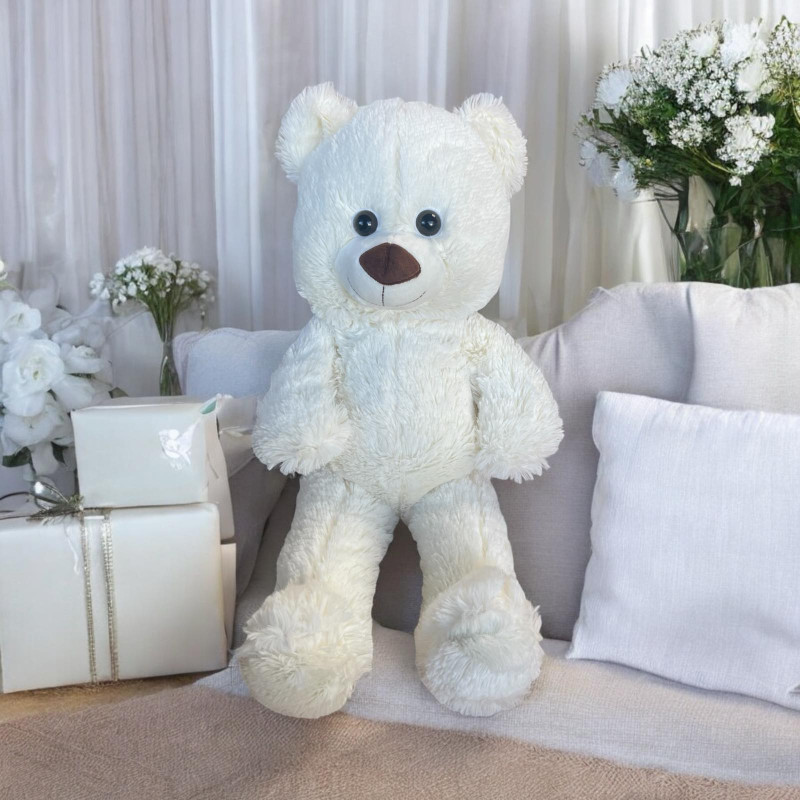 Плюшено мече Теди, екрю, 80 см