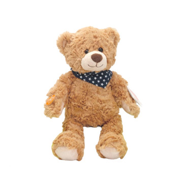 Плюшено мече с кърпа, кафяво, 30 см 