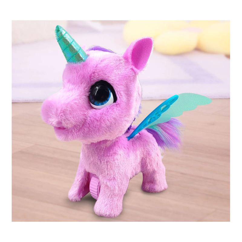 Интерактивен розов еднорог с каишка