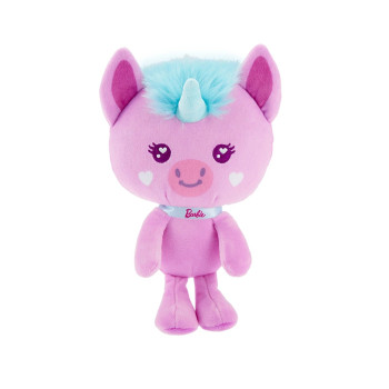 Плюшен еднорог, играчка Barbie, розов, 18 см