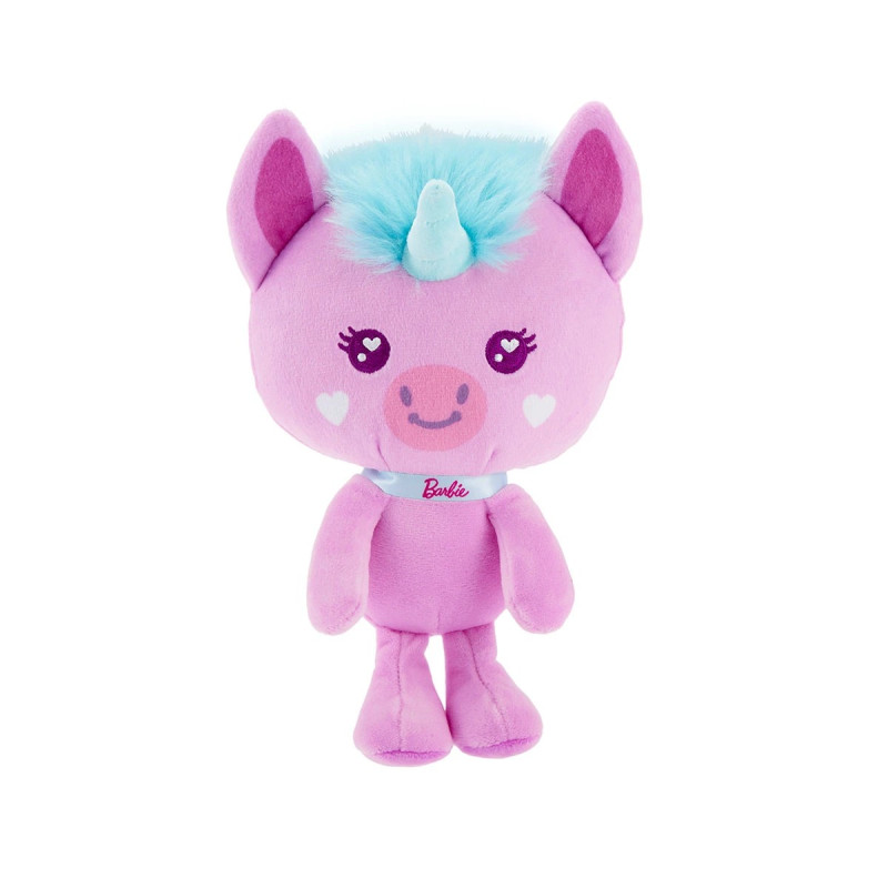 Плюшен еднорог, играчка Barbie, розов, 18 см