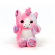 Плюшена играчка - Еднорог със звезди 22 см, розов