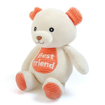Плюшено мече Best Friend, бяло, 19 см