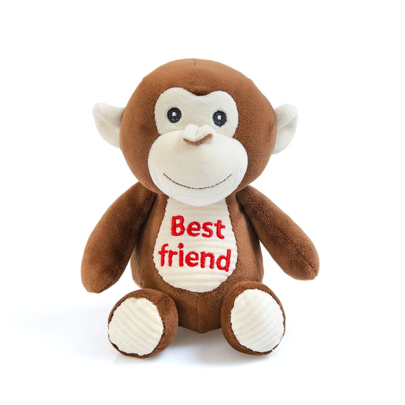 Плюшена маймунка Best Friend, кафява, 19 см