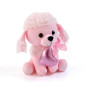 Плюшено кученце пудел със сърце, розово, 17 см