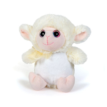 Плюшено агънце, бяло, 19 см