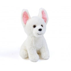 Плюшена играчка - Кученце 24 см, бяло с изправени уши