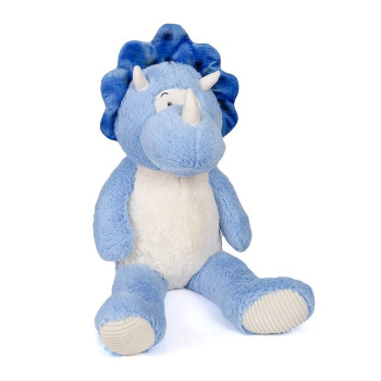 Плюшен Динозавър Трицератопс, син, 100 см