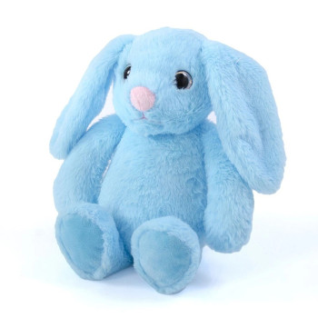 Плюшено зайче, синьо, 28 см