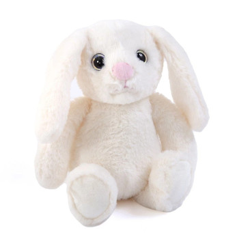Плюшено зайче, бяло, 28 см