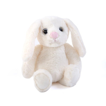 Плюшено зайче, бяло, 28 см