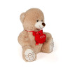 Плюшено мече със сърце, кафяво, 55 см