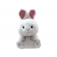 Плюшено зайче Aurora, бяло, 12 см