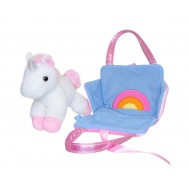 Плюшена играчка Аврора - Еднорог в чантичка