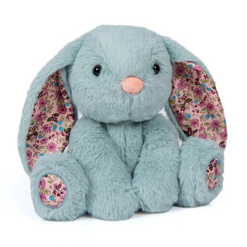 Плюшено зайче, синьо, 25 см