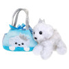Плюшена чантичка с пудел Aurora, синя, 20 см