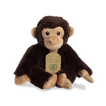 Плюшено шимпанзе Aurora Eco, кафяво, 20 см