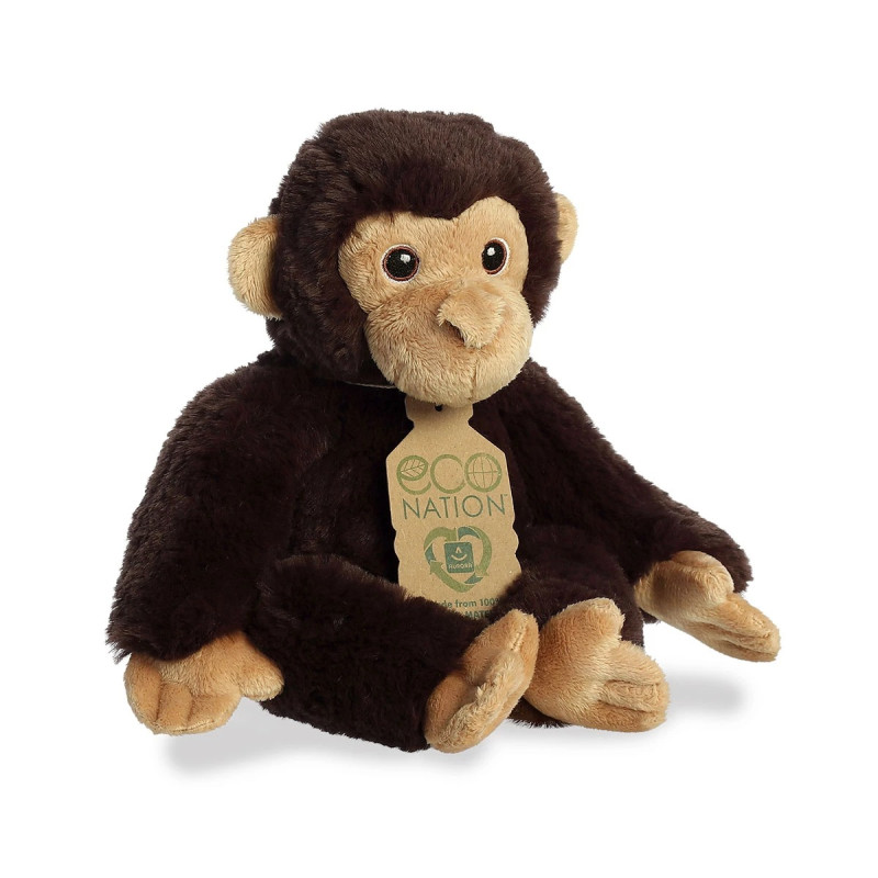 Плюшено шимпанзе Aurora Eco, кафяво, 20 см