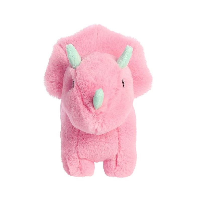 Плюшен трицераптор Aurora Eco, розов, 15 см