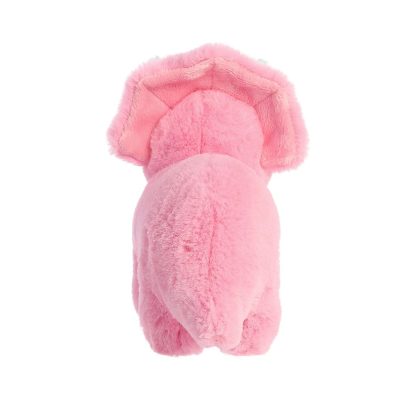 Плюшен трицераптор Aurora Eco, розов, 15 см