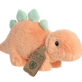 Плюшен динозавър Aurora Eco, оранжев, 15 см